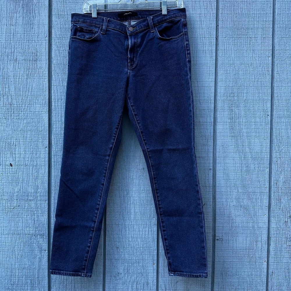J Brand Dark Wash Skinny Leg Jeans Women Size 31‎ High Rise Stretch Denim Clssic